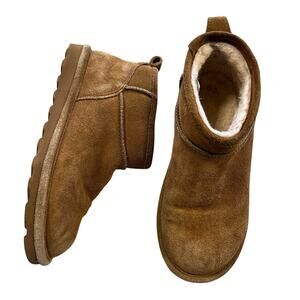 Bearpaw Sherpa Lined Short Tan Boots Size 7